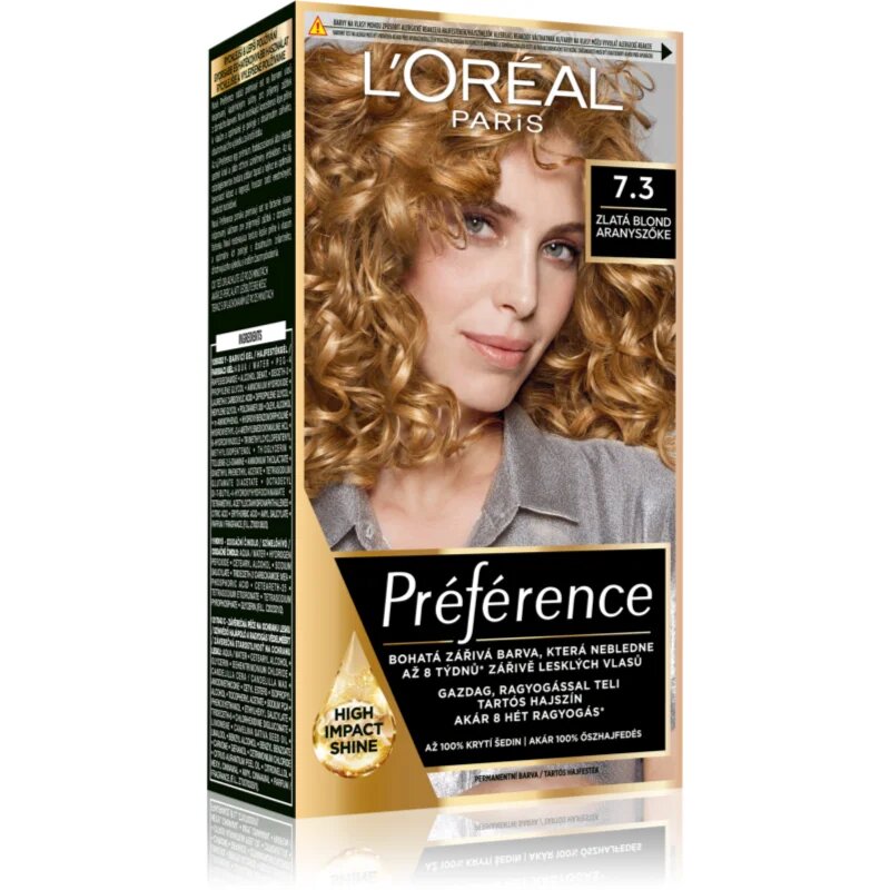 L’Oréal Paris Préférence barva na vlasy odstín 7.03 Gold Blonde 1 ks