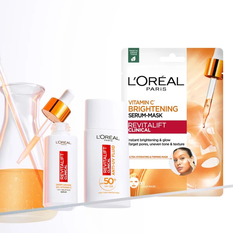 L’Oréal Paris Revitalift Vitamin C rozjasňující pleťová maska s vitaminem C 26 g