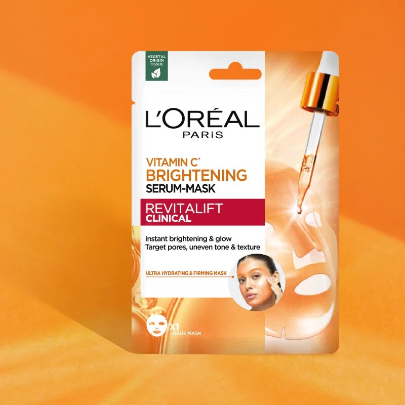 L’Oréal Paris Revitalift Vitamin C rozjasňující pleťová maska s vitaminem C 26 g