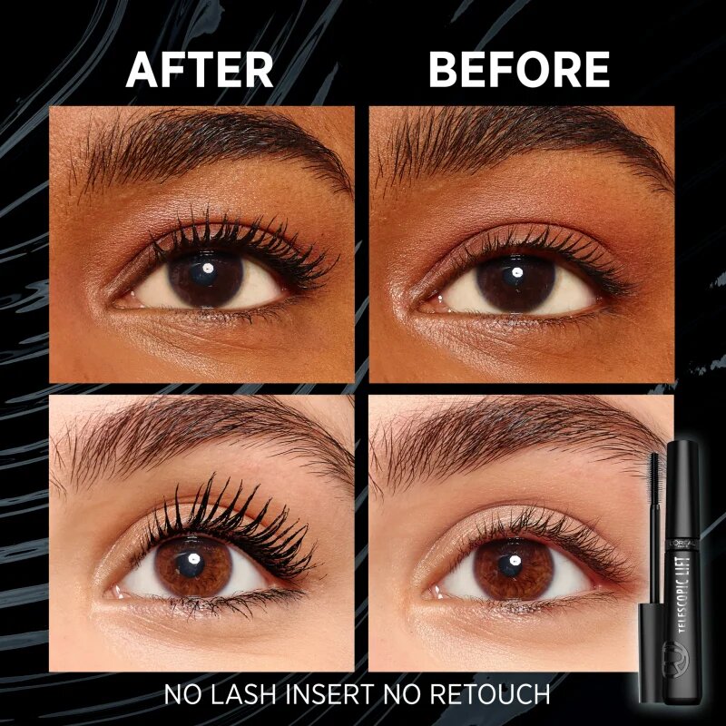 L’Oréal Paris Telescopic Lift Extra Black objemová řasenka v extra černé pro objem a natočení řas 9.9 ml