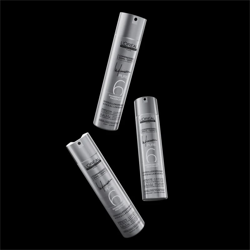 L’Oréal Professionnel Infinium Pure hypoalergenní lak na vlasy silné zpevnění bez parfemace 300 ml