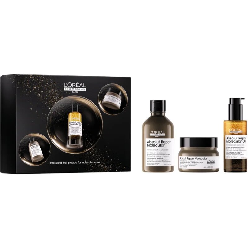 L’Oréal Professionnel Serie Expert Absolut Repair Molecular dárková sada pro výživu a lesk