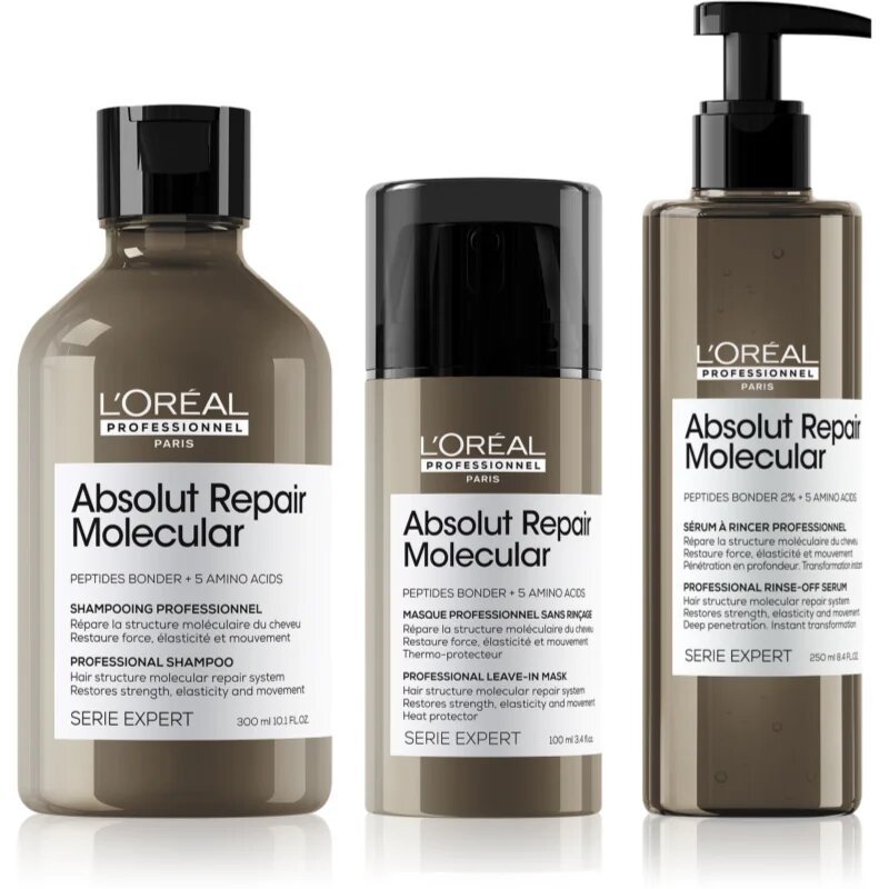L’Oréal Professionnel Serie Expert Absolut Repair Molecular výhodné balení pro poškozené vlasy