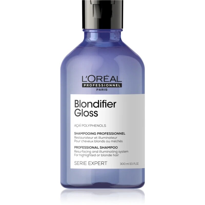 L’Oréal Professionnel Serie Expert Blondifier zkrášlující a regenerační šampon pro zesvětlené melírované studené blond vlasy 300 ml