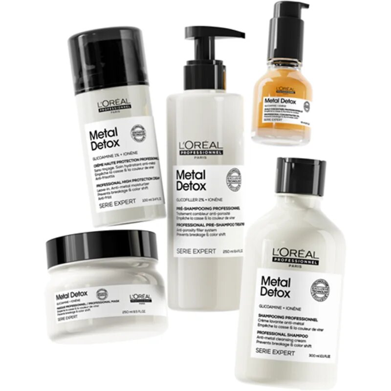 L’Oréal Professionnel Serie Expert Metal Detox hloubkově vyživující maska pro barvené a poškozené vlasy 250 ml