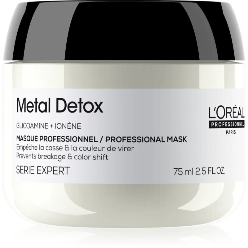 L’Oréal Professionnel Serie Expert Metal Detox hloubkově vyživující maska pro barvené a poškozené vlasy 75 ml