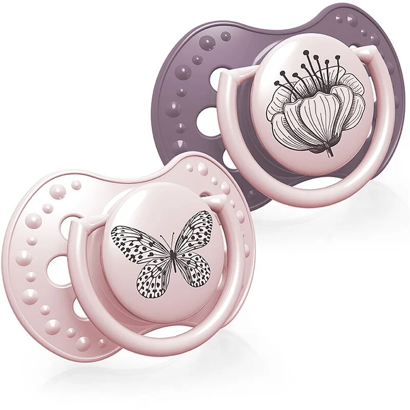 LOVI Botanic 6-18m dudlík Girl 2 ks