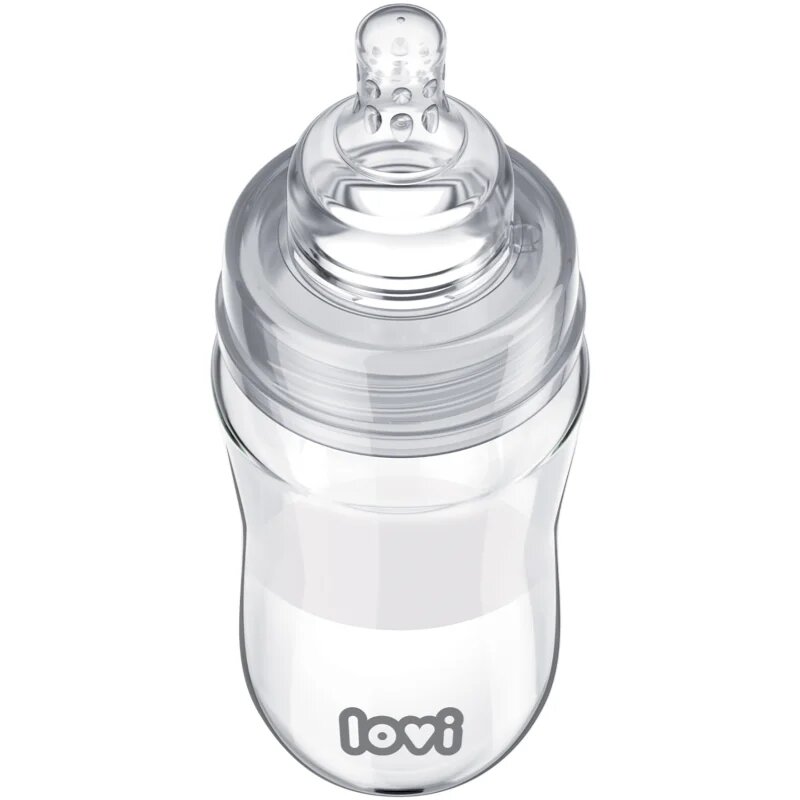 LOVI Glass skleněná kojenecká láhev 3m+ 250 ml