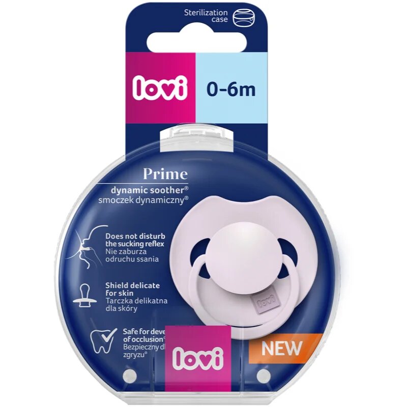 LOVI PRIME 0-6m dudlík Lilac 1 ks
