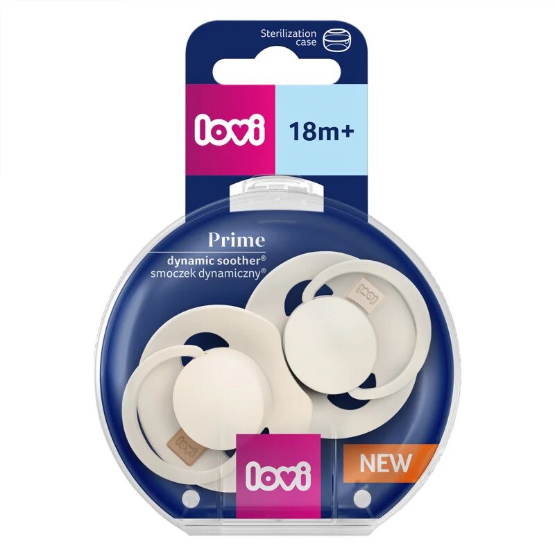 LOVI PRIME 18m+ dudlík Coconut/Ivory 2 ks