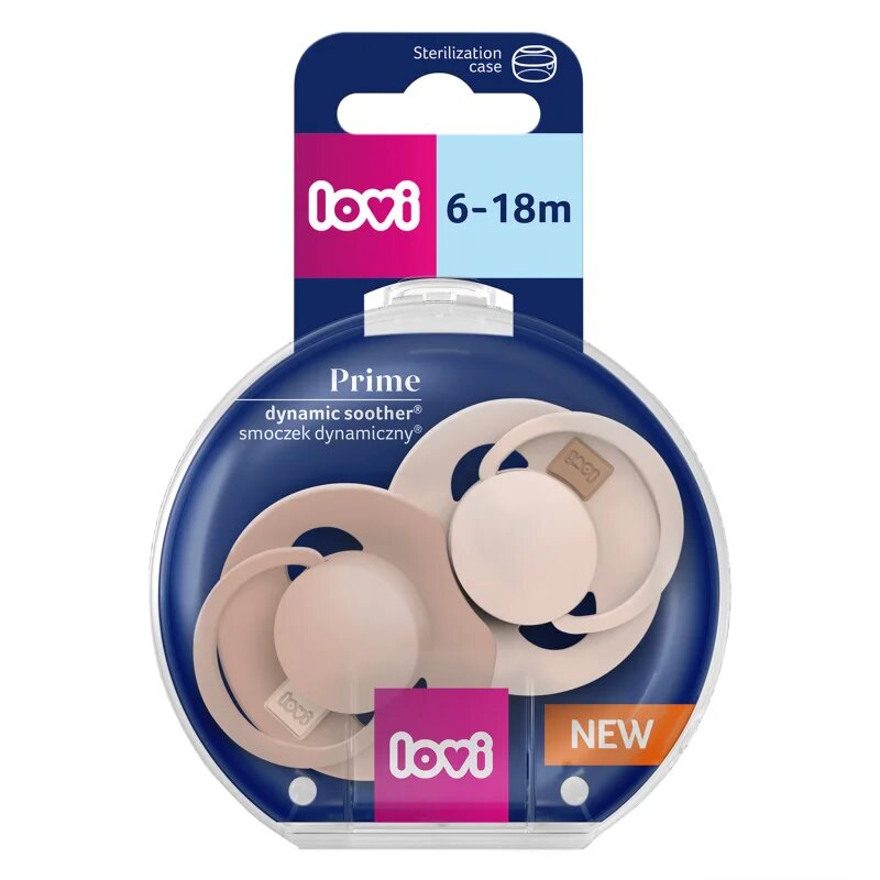 LOVI PRIME 6-18m dudlík Nude/Blush 2 ks