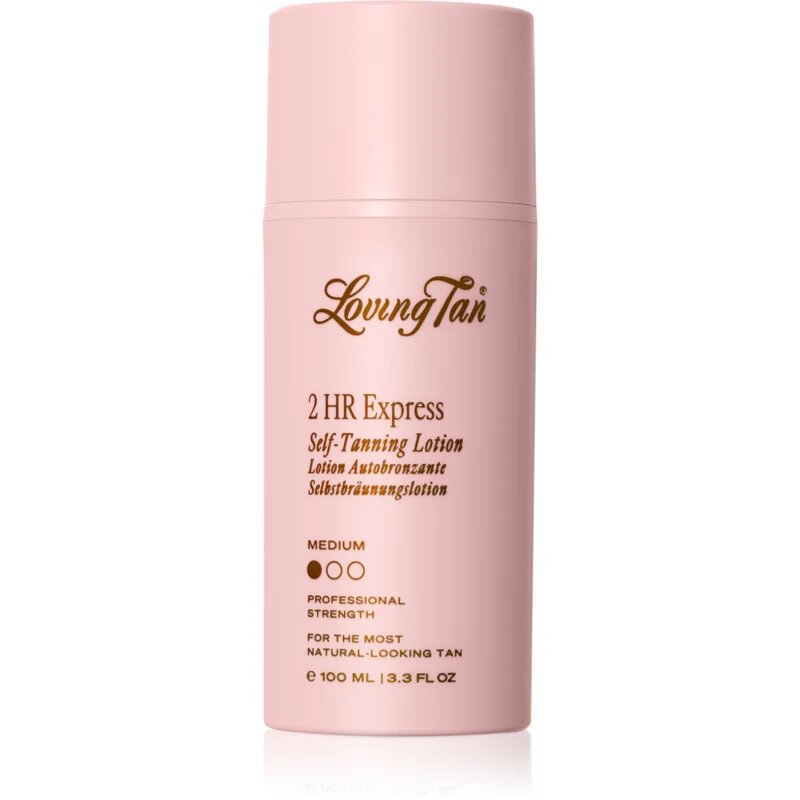 Loving Tan 2 HR Express hydratační samoopalovací mléko odstín Medium 100 ml