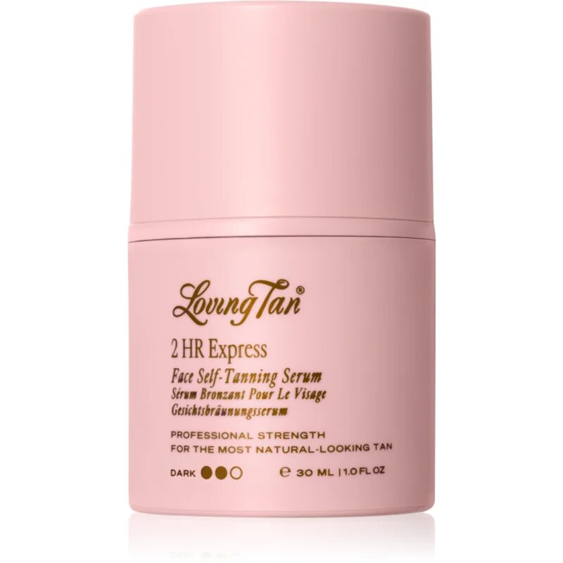Loving Tan 2 HR Express samoopalovací sérum na obličej odstín Dark 30 ml