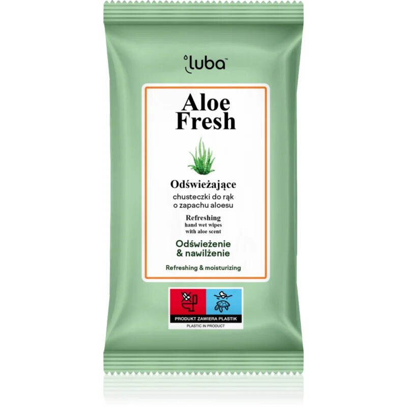 Luba Aloe Fresh Wet Wipes Refreshing osvěžující vlhčené ubrousky 15 ks