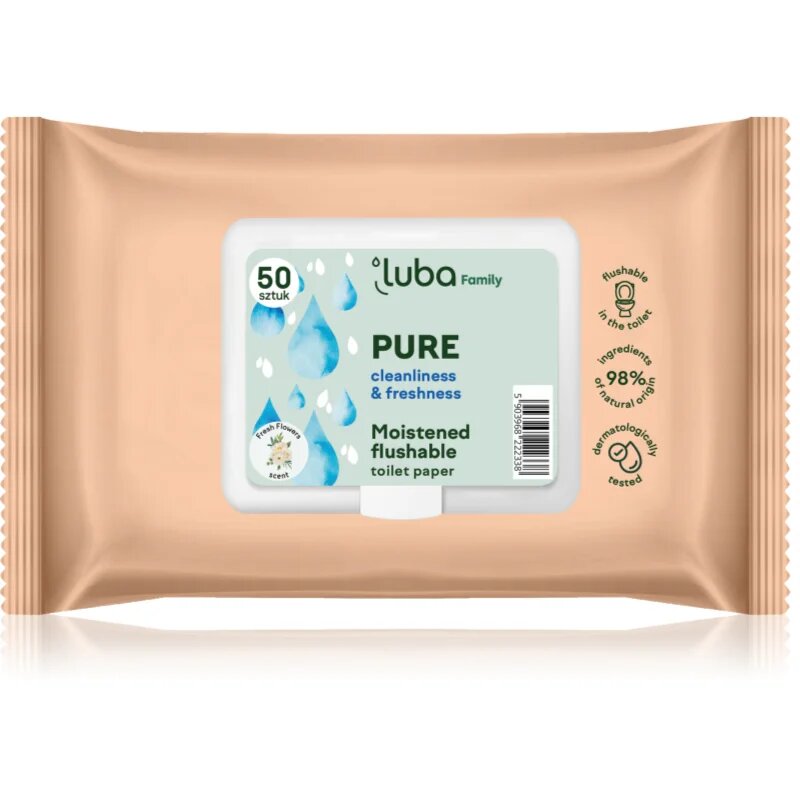 Luba Family Pure vlhčený toaletní papír 50 ks