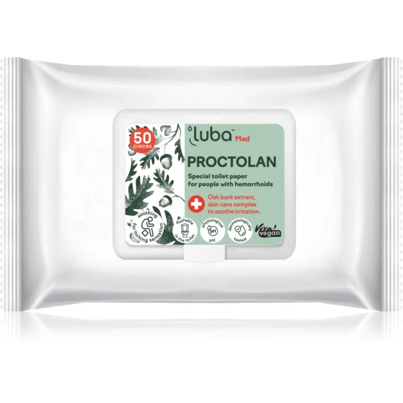 Luba Med Proctolan vlhčený toaletní papír na hemoroidy 50 ks