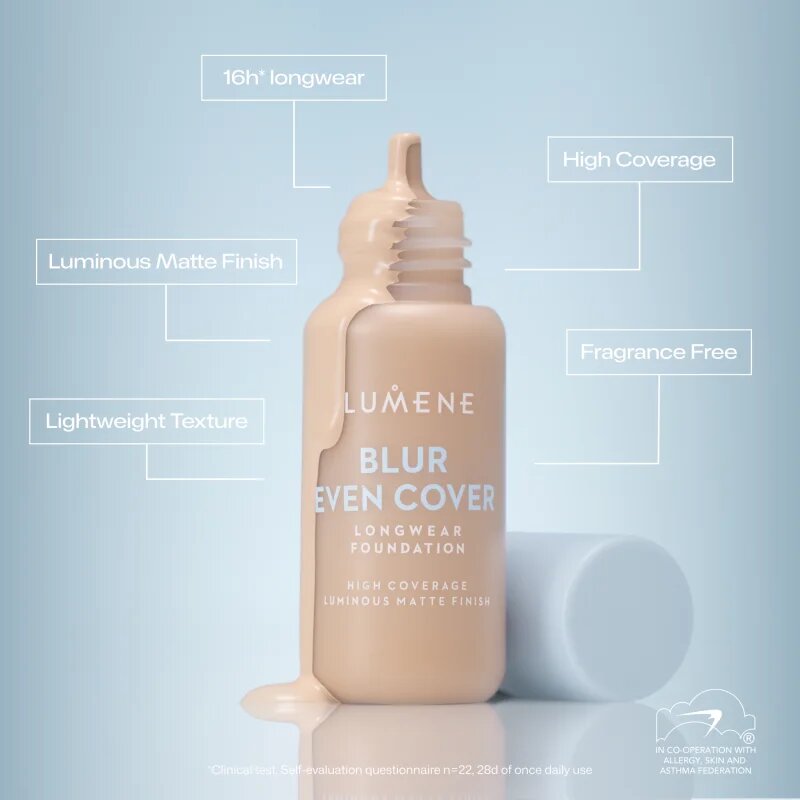 Lumene Blur Even Cover tekutý make-up s matným finišem 16h odstín 5 30 ml