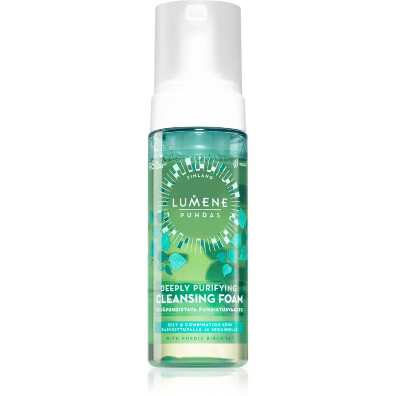 Lumene Deeply Purifying [PUHDAS] čisticí a odličovací pěna pro mastnou a smíšenou pleť 150 ml