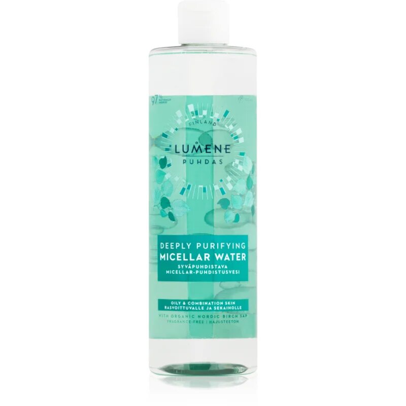 Lumene Deeply Purifying [PUHDAS] micelární voda pro mastnou a smíšenou pleť 400 ml
