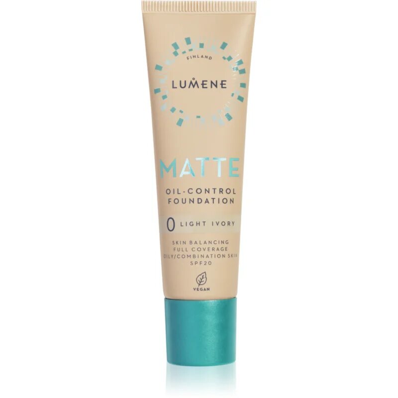 Lumene Matte Oil-Control matující make-up SPF 20 odstín 0 Light Ivory 30 ml