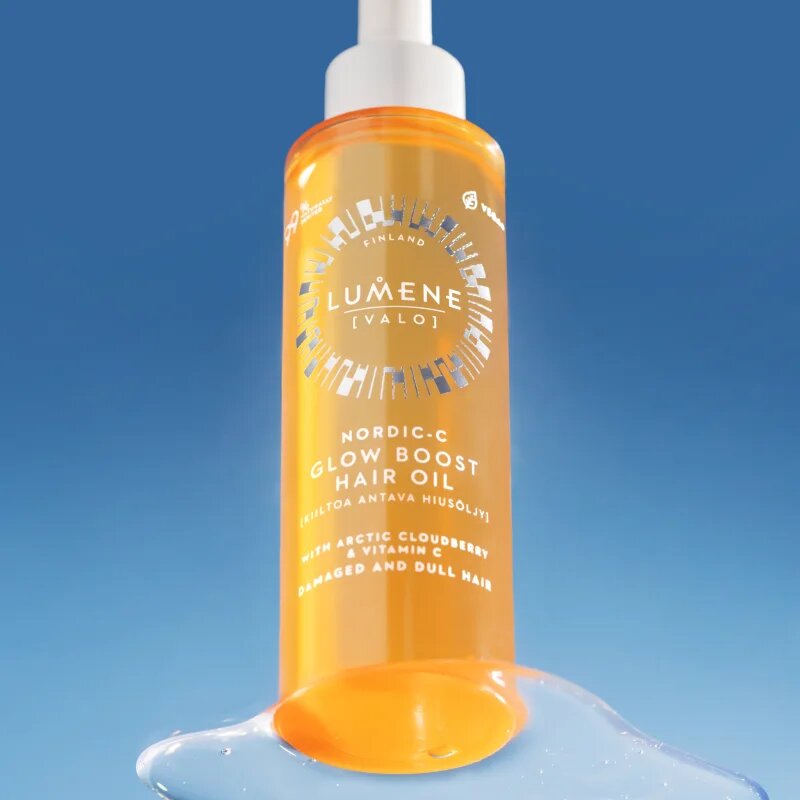 Lumene Nordic-C [VALO] Glow Boost posilující a rozjasňující olej pro suché a poškozené vlasy 75 ml