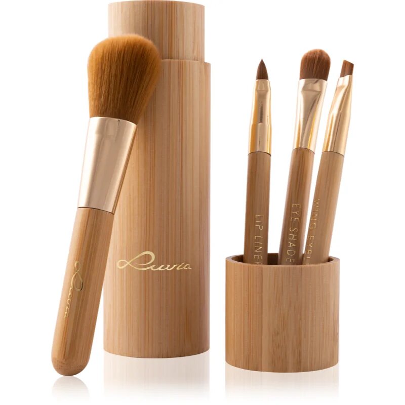 Luvia Cosmetics Bamboo Travel sada štětců cestovní