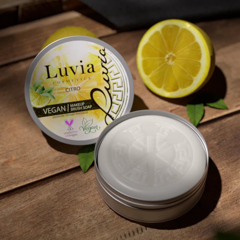 Luvia Cosmetics Brush Soap čisticí mýdlo pro kosmetické štětce s vůní Citro 100 g