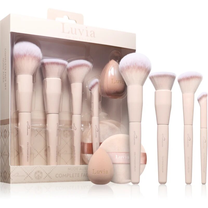 Luvia Cosmetics Complete Face Set Nude Aura sada štětců