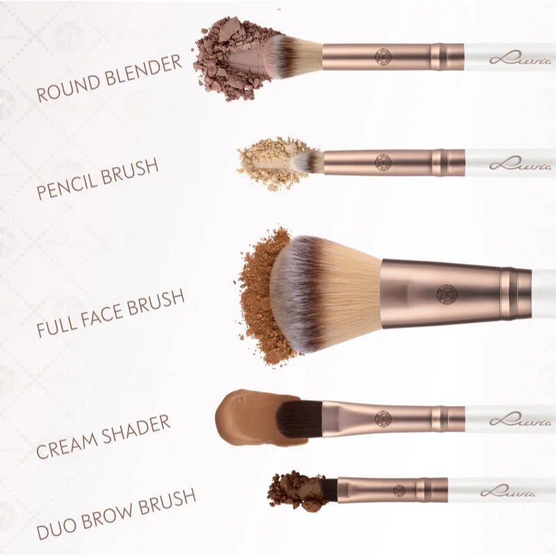 Luvia Cosmetics Daily Selection sada štětců s pouzdrem Prime Vegan