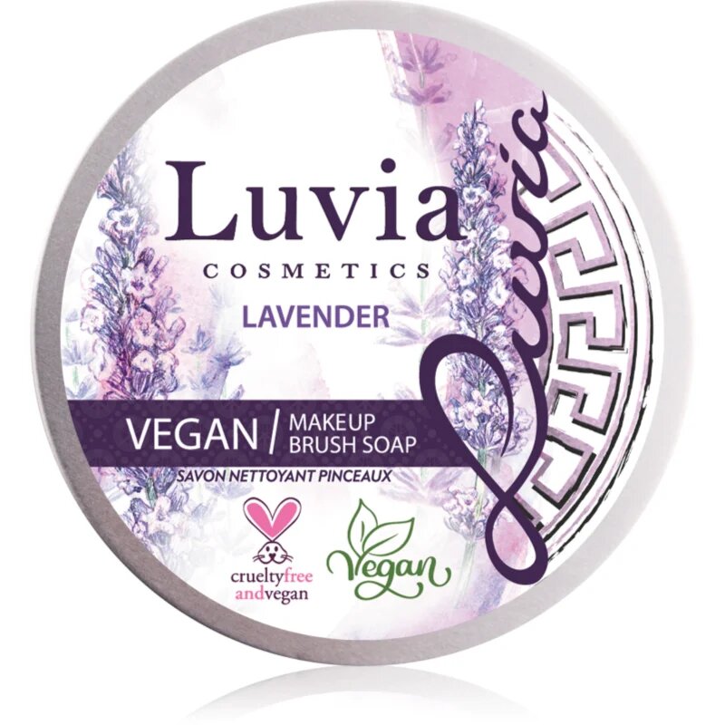 Luvia Cosmetics Lavender Brush Soap čisticí mýdlo pro kosmetické štětce 100 g