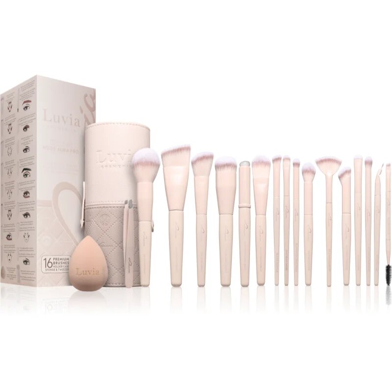 Luvia Cosmetics Nude Aura Pro sada štětců s pouzdrem