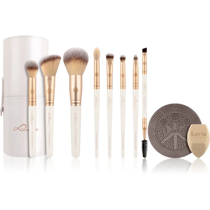 Luvia Cosmetics Prime Vegan sada štětců s pouzdrem Sparkling Wine