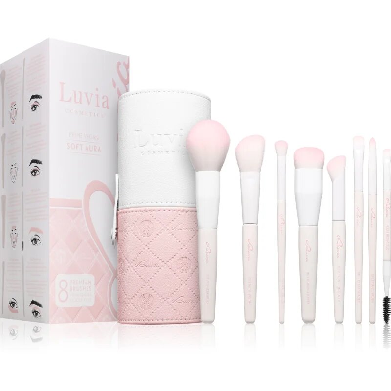 Luvia Cosmetics Soft Aura sada štětců s pouzdrem