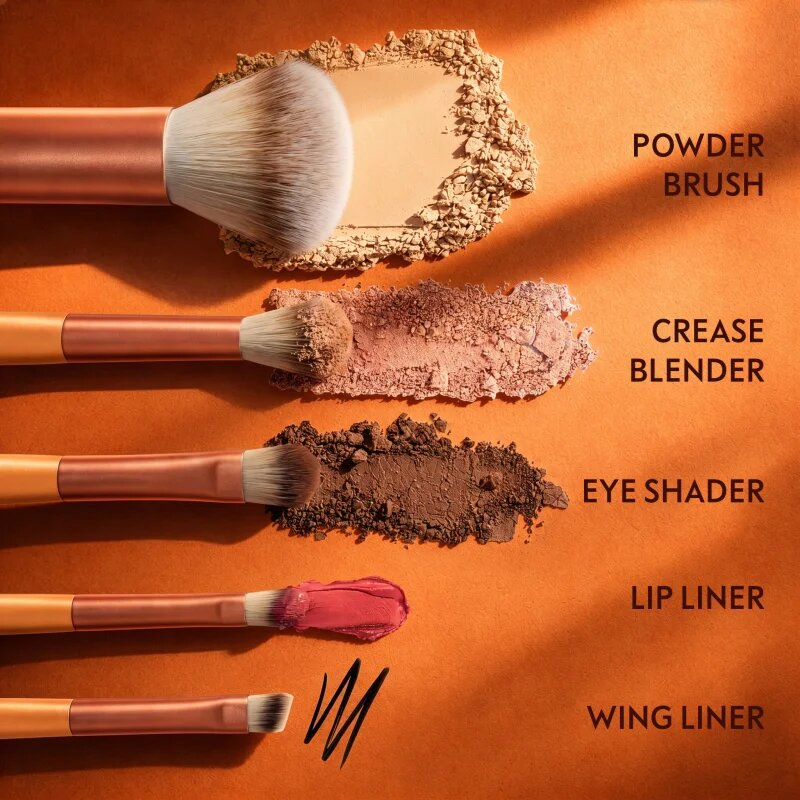 Luvia Cosmetics Travel Set sada štětců s pouzdrem na cesty Sunset Crush 7 ks