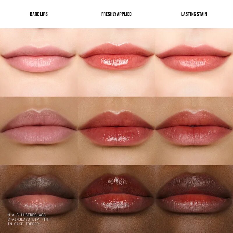 MAC Cosmetics Lustreglass Stainglass Lip Tint barva na rty odstín Cake Topper 3 ml