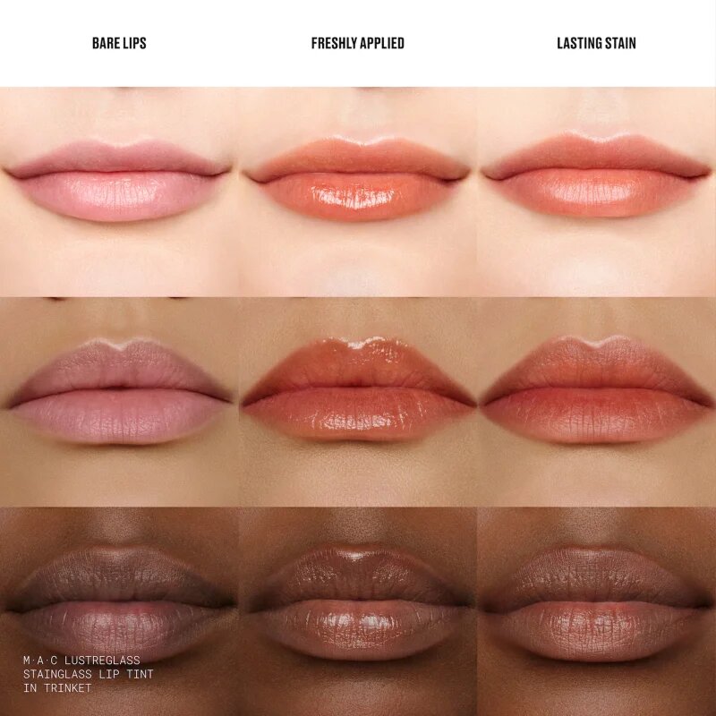 MAC Cosmetics Lustreglass Stainglass Lip Tint barva na rty odstín Trinket 3 ml