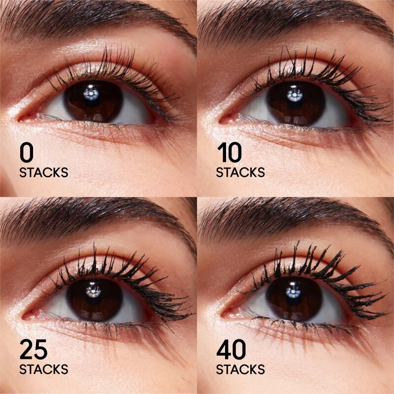 MAC Cosmetics MACStack Mascara Superstack Mega Brush Mini objemová a prodlužující řasenka mini odstín Black 8 ml