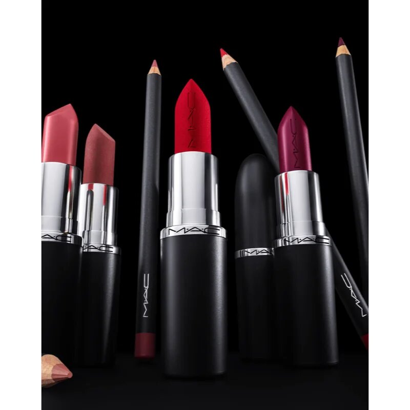 MAC Cosmetics MACximal Mini Silky Matte Lipstick matná rtěnka odstín Velvet Teddy 1.7 g