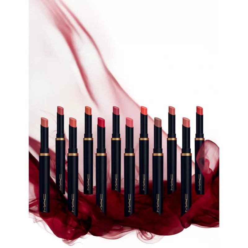 MAC Cosmetics Powder Kiss Velvet Blur Slim Stick matná hydratační rtěnka odstín Sweet Cinnamon 2 g
