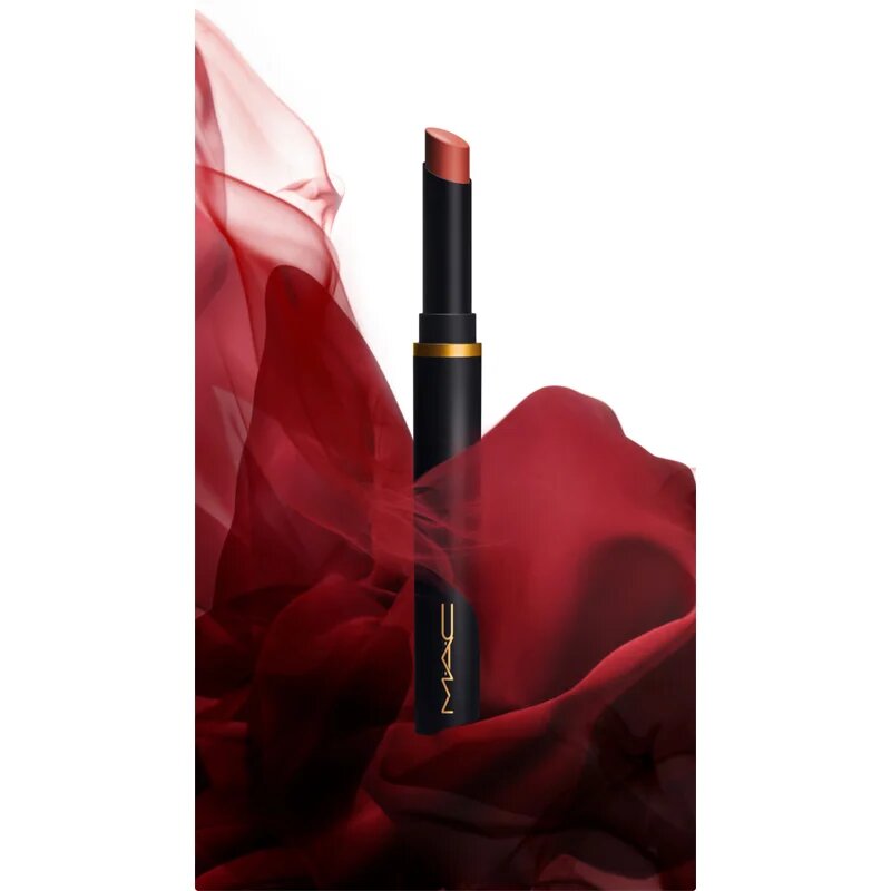 MAC Cosmetics Powder Kiss Velvet Blur Slim Stick matná hydratační rtěnka odstín Sweet Cinnamon 2 g