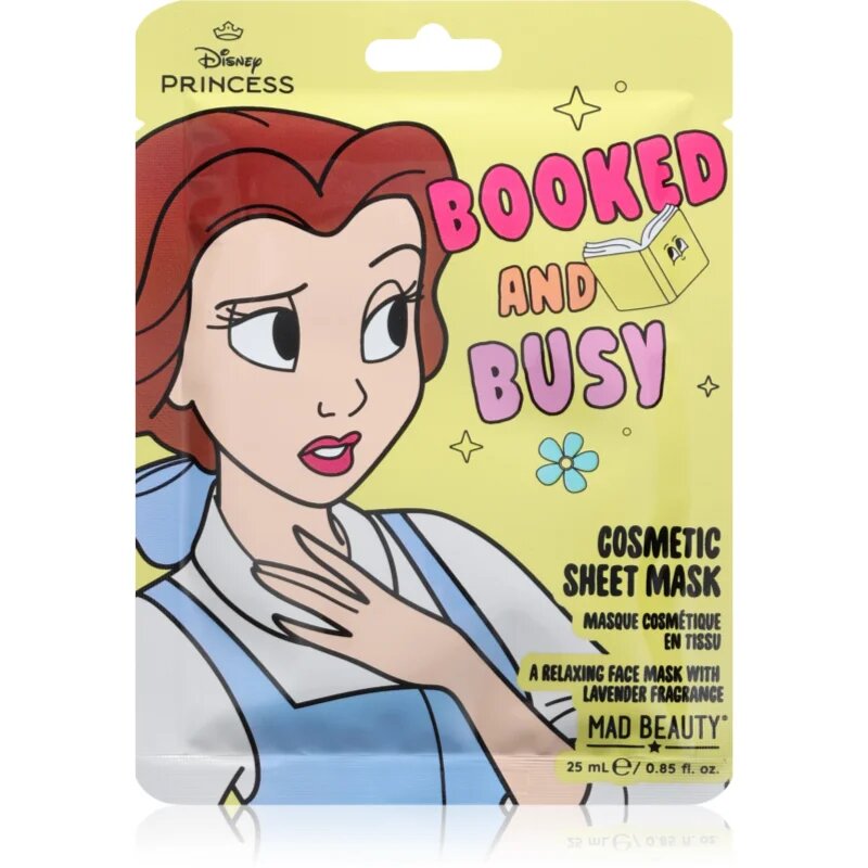 Mad Beauty Disney Princess Belle hydratační plátýnková maska 25 ml