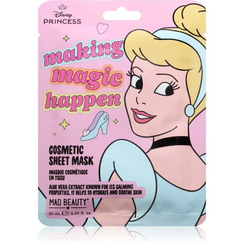 Mad Beauty Disney Princess Cinderella hydratační plátýnková maska 25 ml