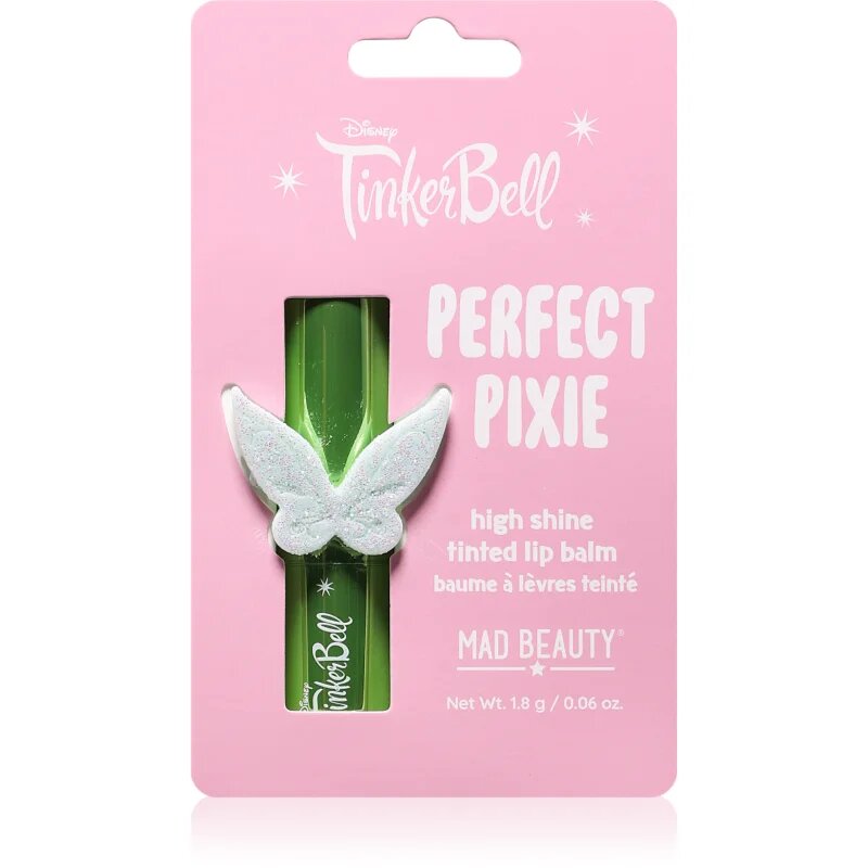 Mad Beauty Disney Tinker Bell tónovací balzám na rty pro třpytivý lesk 1.8 g