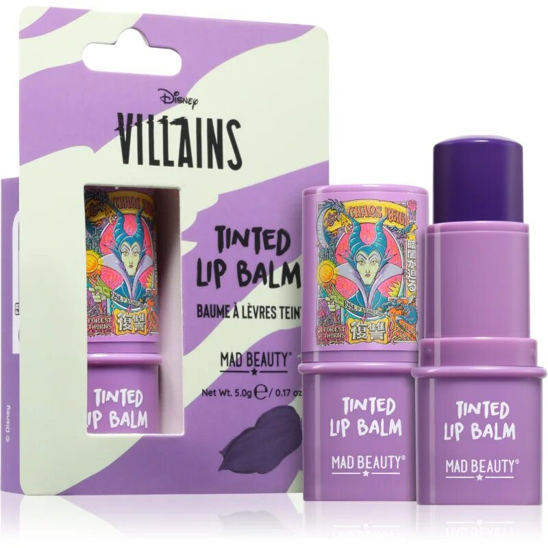 Mad Beauty Disney Villains Maleficent tónovací balzám na rty 5 g