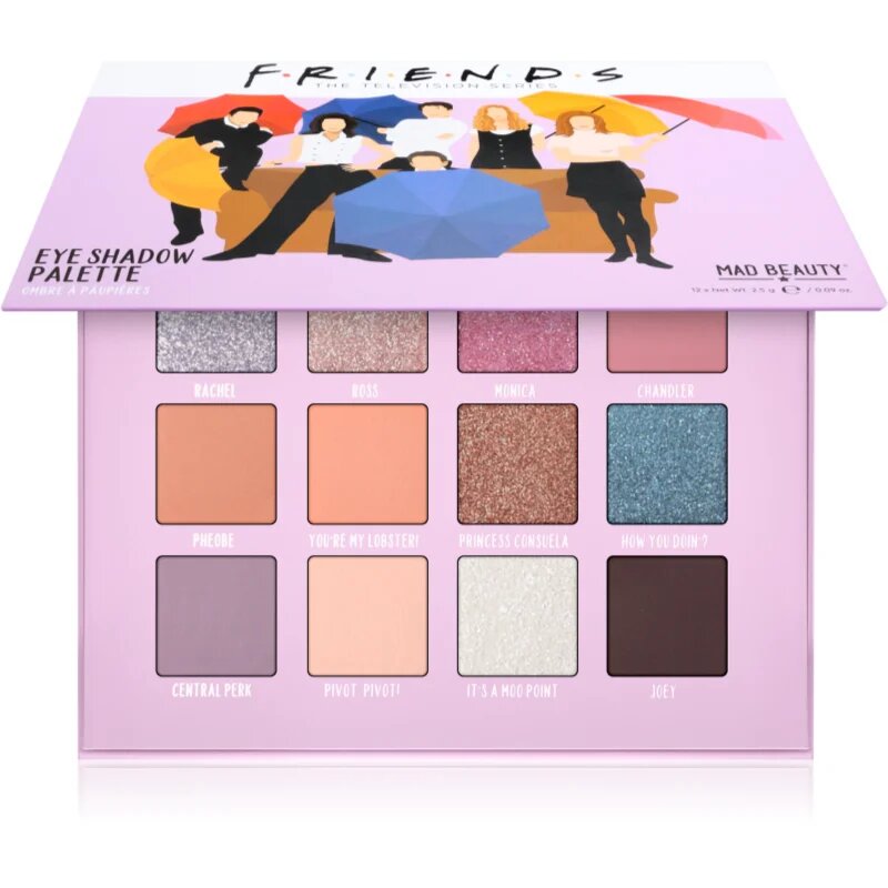 Mad Beauty Friends paletka očních stínů 12x2.5 g