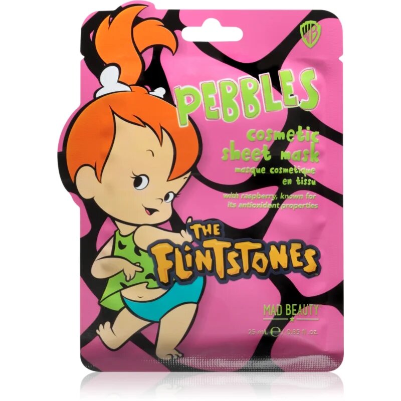 Mad Beauty The Flinstones Pebbles hydratační plátýnková maska 25 ml