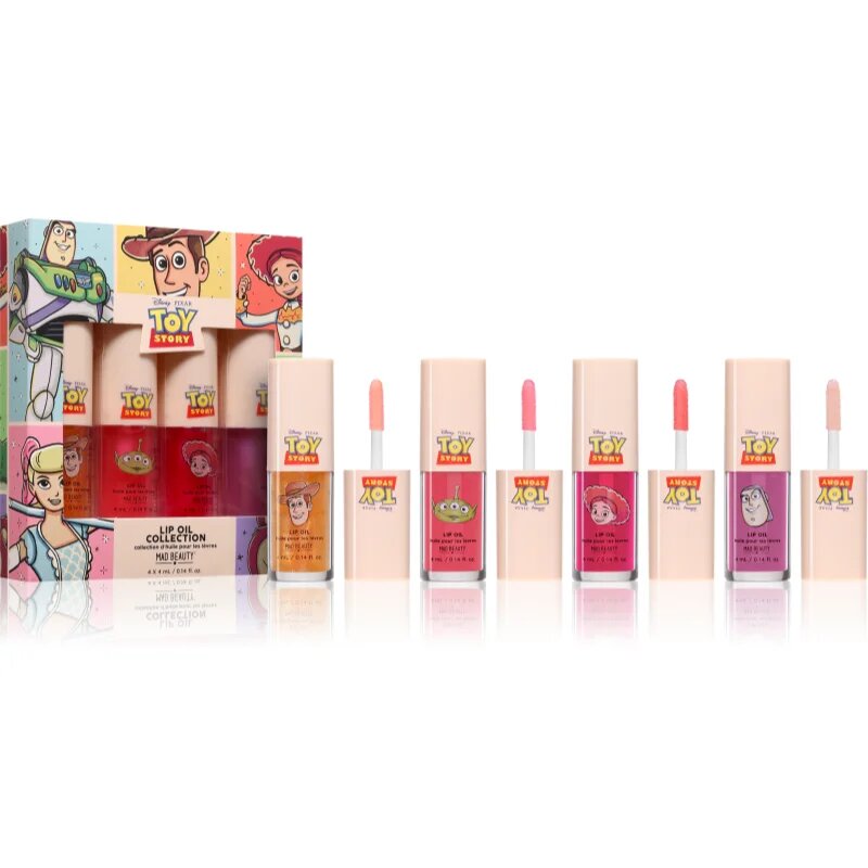 Mad Beauty Toy Story Lip Oil Collection sada lesků na rty 4x4 ml