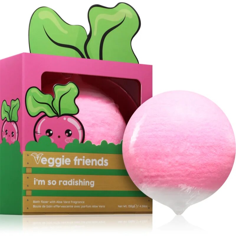Mad Beauty Veggie Friends Radish šumivá koule do koupele 130 g