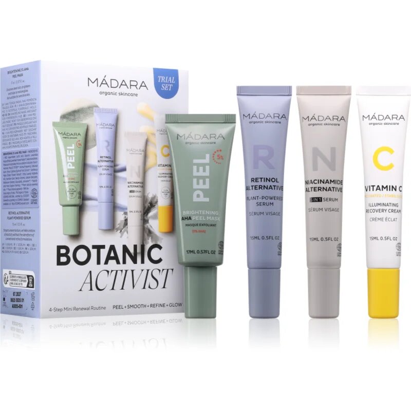 Mádara MÁDARA Botanic Activist 4-Step Mini Renewal Routine Set dárková sada pro regeneraci a obnovu pleti