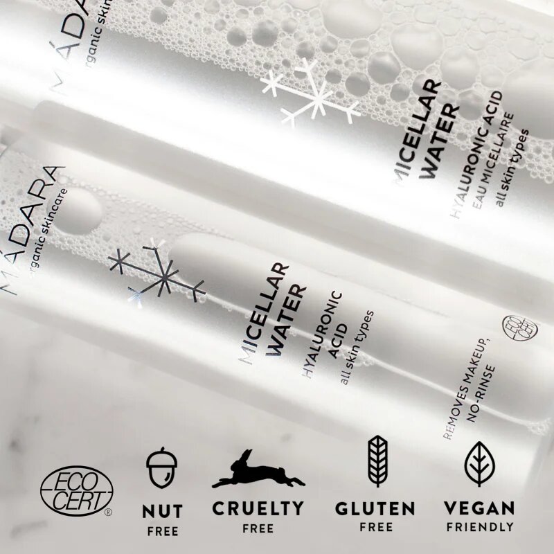 Mádara MÁDARA Cleansing čisticí micelární voda s kyselinou hyaluronovou 100 ml
